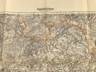 "Saarbrücken" Deutsche Heereskarte...