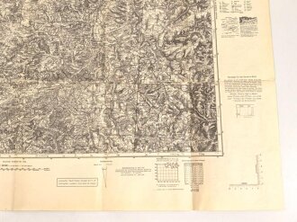 "Saarbrücken" Deutsche Heereskarte geschwärzt, Sonderausgabe 1940, Maße: 95 x 72cm