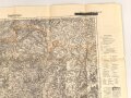 "Saarbrücken" Deutsche Heereskarte geschwärzt, Sonderausgabe 1940, Maße: 95 x 72cm