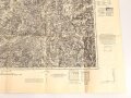 "Saarbrücken" Deutsche Heereskarte geschwärzt, Sonderausgabe 1940, Maße: 95 x 72cm