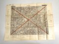 "Saarbrücken" Deutsche Heereskarte geschwärzt, Sonderausgabe 1940, Maße: 95 x 72cm