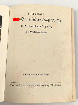 "Horst Wessel" von Fritz Daum, datiert 1933,...