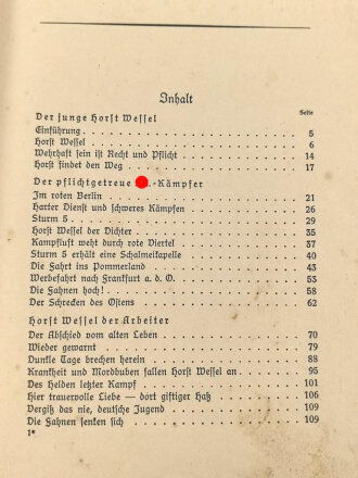 "Horst Wessel" von Fritz Daum, datiert 1933, 112 Seiten, DIN A5