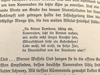 "Horst Wessel" von Fritz Daum, datiert 1933, 112 Seiten, DIN A5