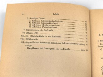 "Die Laufbahnen in der Luftwaffe", datiert 1942, 56 Seiten, gebraucht