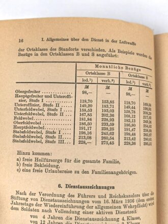 "Die Laufbahnen in der Luftwaffe", datiert 1942, 56 Seiten, gebraucht