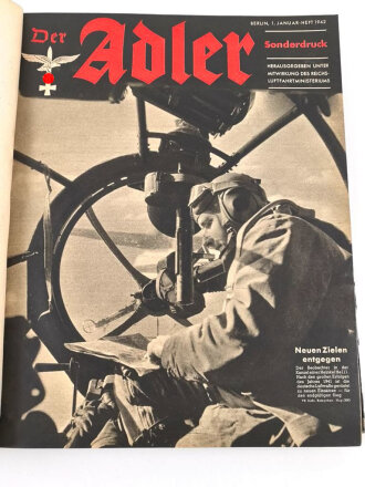 "Der Adler Jahrgang 1942" 576 Seiten, Umschlag defekt, Bindung löst sich