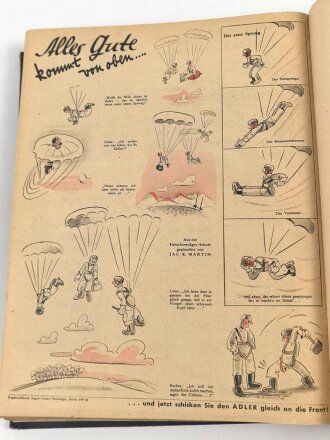 "Der Adler Jahrgang 1942" 576 Seiten, Umschlag defekt, Bindung löst sich