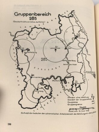 "Unser Arbeitsgau 28 Franken" datiert 1935 454 Seiten, Guter Zustand mit Schuber