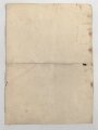 Besitzzeugnis eines Schützen der 11./JR-Heilbronn über ein Schützenabzeichen der II.KLasse, 1935 über DIN A4