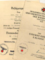 Zwei Verleihungsurkunden eines Gefreiten der schnellen Abteilung 123