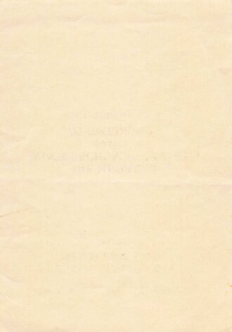 Polizei, Verleihungsurkunde für die Medaille Winterschlacht im Osten 1941/42, für einen Oberw. d. Sch. d. R.