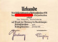 Urkunde für einen Schülerwettbewerb im Maschinenschreiben 1938 beim Nationalsolzialistischen Lehrerbund