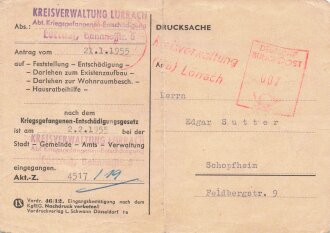 Verleihungsurkunde für das Kriegsabzeichen für...