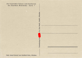 Ansichtskarte "Die siegreichen Fahnen und Standarten der deutschen Wehrmacht" Karte 7