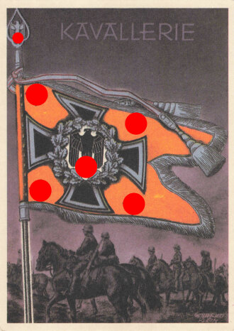 Ansichtskarte "Die siegreichen Fahnen und Standarten der deutschen Wehrmacht" Karte 12