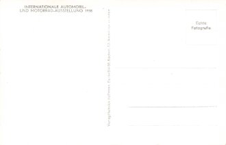 Ansichtskarte "Internationale Automobil- und...