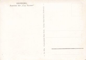 Ansichtskarte "Hamburg, Ausreise der Cap Arcona"