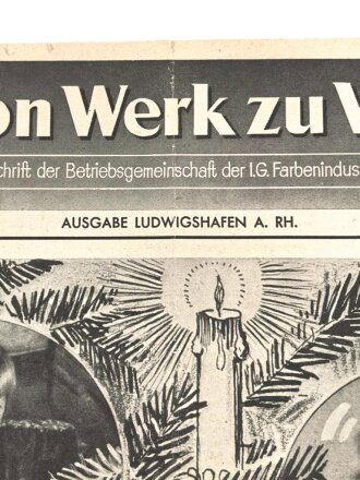 "Von Werk zu Werk"  Werkzeitschrift der betriebsgemeinschaft der IG Farben AG, Ausgabe Ludwigshafen am Rhein, Nov./Dez. 1943