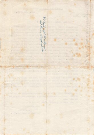 Beileidsbekundung eines Leutnant bezüglich eines in...