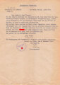 Beglaubigte Abschrift Beileidsbekundung eines Leutnant und Kompanie Führers bezüglich eines nördlich des Ilmensees am 26. März 1942 Gefallenen
