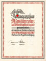 Urkundenkonvolut einer Frau aus Breslau, unter anderem Urkunden zum Fest der Deutschen Jugend 1934 und 1935