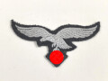 Luftwaffe, Waffenrock für einen Fahnenjunker Feldwebel der Sanitätstruppe. Eigentumstück, der Brustadler fehlt, die Kragenkordel entfernt, Wachsflecken am Kragen. Sonst gut