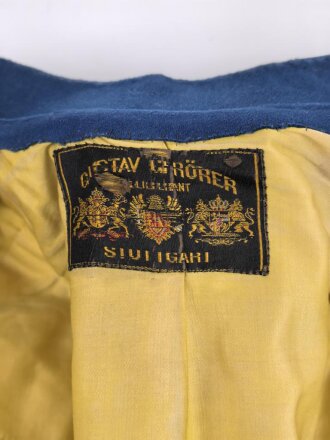 Württemberg,  Ulanka eines Angehörigen im Ulanen Regiment "König Wilhelm I" Nr 20. Eigentumstück mit Scheideretikett aus Stuttgart