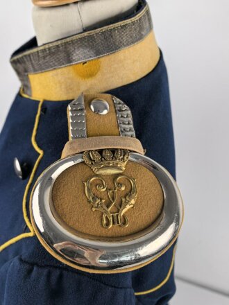 Württemberg,  Ulanka eines Angehörigen im Ulanen Regiment "König Wilhelm I" Nr 20. Stärker getragenes Kammerstück
