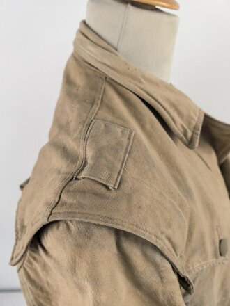 Waffen SS Tropenfeldbluse , sogenannte Sahariana. Getragenes Kammerstück , ungereinigt