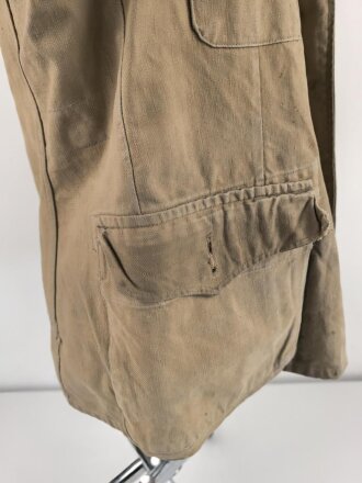 Waffen SS Tropenfeldbluse , sogenannte Sahariana. Getragenes Kammerstück , ungereinigt