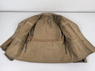 Waffen SS Tropenfeldbluse , sogenannte Sahariana. Getragenes Kammerstück , ungereinigt