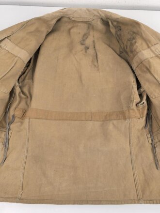 Waffen SS Tropenfeldbluse , sogenannte Sahariana. Getragenes Kammerstück , ungereinigt