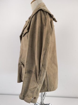 Waffen SS Tropenfeldbluse , sogenannte Sahariana. Getragenes Kammerstück , ungereinigt