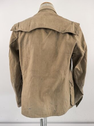 Waffen SS Tropenfeldbluse , sogenannte Sahariana. Getragenes Kammerstück , ungereinigt