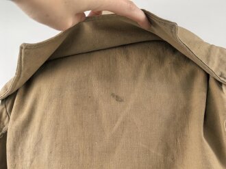 Waffen SS Tropenfeldbluse , sogenannte Sahariana. Getragenes Kammerstück , ungereinigt