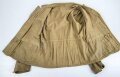 Waffen SS Tropenfeldbluse , sogenannte Sahariana. Getragenes Kammerstück mit original vernähtem Ärmaladler. Ungereinigt