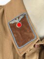 NSDAP Dienstbluse für einen Anwärter in der Ortsgruppe. Sehr guter Zustand, die Kragenspiegel vermutlich neuzeitlich vernäht