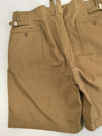 Kriegsmarine, kurze Tropenhose in sehr gutem Gesamtzustand, Kammerstück