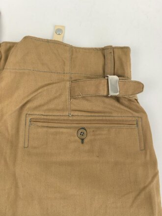 Kriegsmarine, kurze Tropenhose in sehr gutem Gesamtzustand, Kammerstück