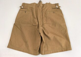 Kriegsmarine, kurze Tropenhose in sehr gutem Gesamtzustand, Kammerstück