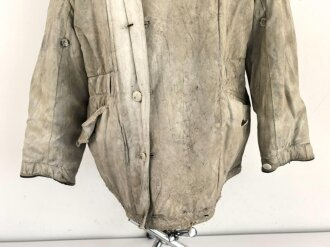 Luftwaffe, Winterwendejacke blaugrau auf weiß. Ungereinigtes , getragenes Stück.