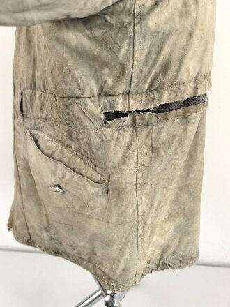 Luftwaffe, Winterwendejacke blaugrau auf weiß. Ungereinigtes , getragenes Stück.