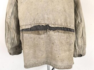 Luftwaffe, Winterwendejacke blaugrau auf weiß. Ungereinigtes , getragenes Stück.