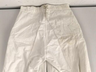 Reichsmarine / Kriegsmarine, weisse Klapphose für Mannschaften. Kammerstück von 1935 in gutem Gesamtzustand