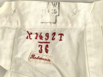 Reichsmarine / Kriegsmarine, weisse Klapphose für Mannschften. Kammerstück von 1935 in gutem Gesamtzustand
