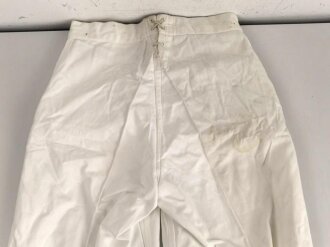 Reichsmarine / Kriegsmarine, weisse Klapphose für Mannschften. Kammerstück von 1935 in gutem Gesamtzustand