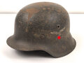 Luftwaffe, Stahlhelm Modell 1942. Innenfutter unvollständig, in allen Teilen originales Stück, ungereinigt. hkp64