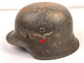 Luftwaffe, Stahlhelm Modell 1942. Innenfutter unvollständig, in allen Teilen originales Stück, ungereinigt. hkp64