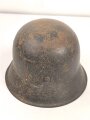 Luftwaffe, Stahlhelm Modell 1942. Innenfutter unvollständig, in allen Teilen originales Stück, ungereinigt. hkp64